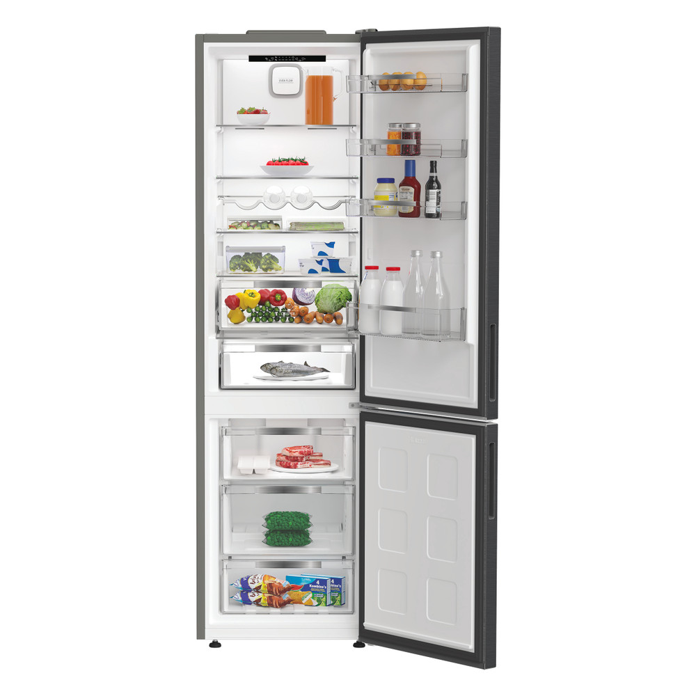 Hotpoint Combiné Pose-libre HPK 25403 XBR6E Pet Inox 2 portes Lifestyle frontal open