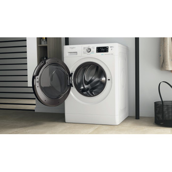 Whirlpool Mosó-szárító Szabadonálló FFWDB 864349 BV EE Fehér Elöltöltős Lifestyle perspective open