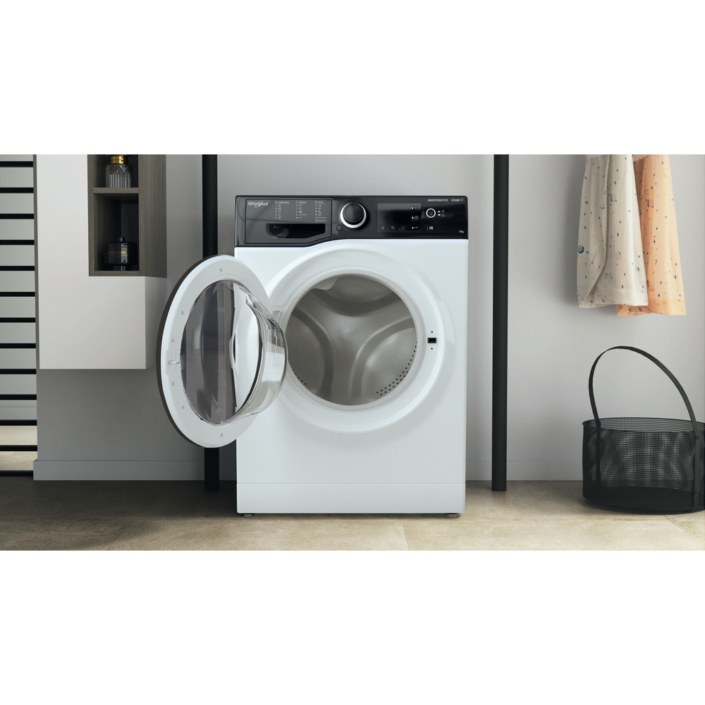Whirlpool Maşină de spălat rufe Independent WRSB 7259 BB EU Alb Încărcare frontală B Lifestyle frontal open