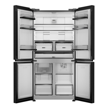 Whirlpool Dubbeldeurs Vrijstaand WHGF 6534 XK4E ARC 764 Manhattan Gray Frontal open