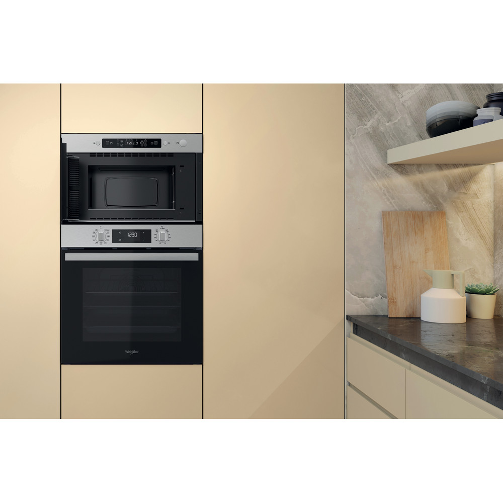 Whirlpool Мікрохвильова піч Вбудований (-а) MBNA910X Нержавіюча сталь Електронне 22 Мікрохвильова піч 750 Lifestyle frontal open