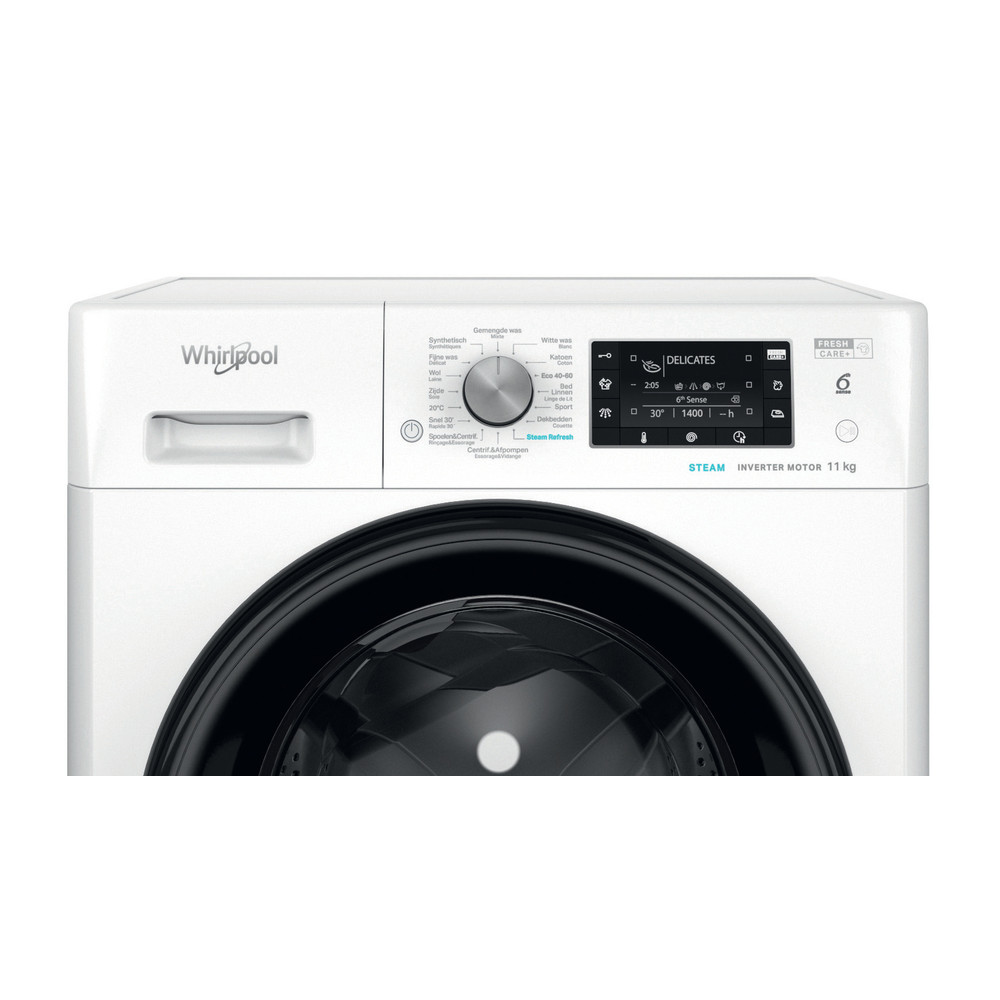 Whirlpool Lave-linge Pose-libre FFD 11489E BV BE Blanc Frontal A Control panel