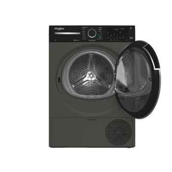 Whirlpool Secador C WD 95M GBR SPT Manhattan Grey Frontal open
