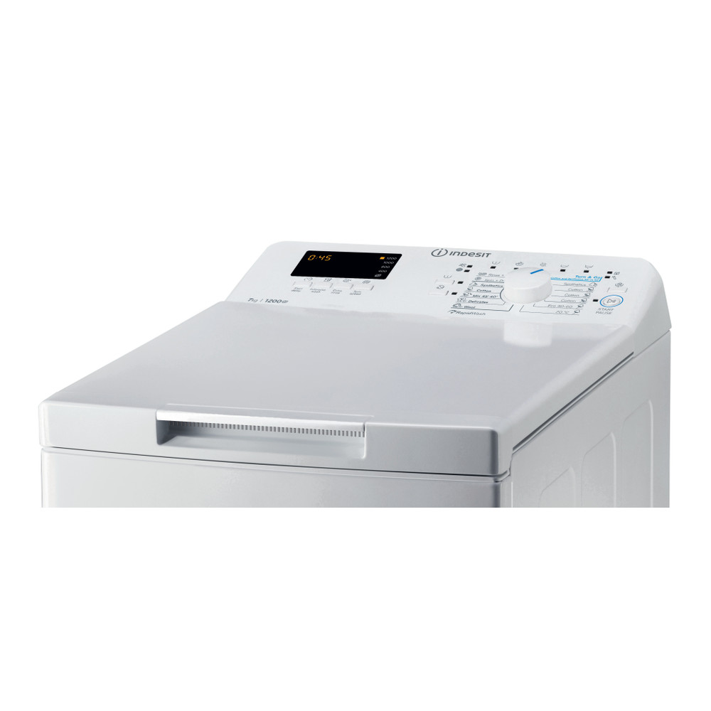 Indesit Mosógép Szabadonálló BTW S72200 EU/N Fehér Felültöltős E Control panel