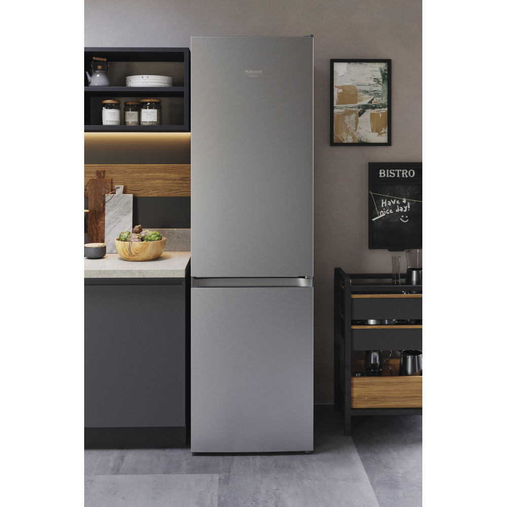 Hotpoint_Ariston Combinados Libre instalación HAFC9 TA33SX O3 Saturn Steel 2 doors Lifestyle frontal