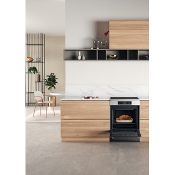 Whirlpool Cuisinière WS68IB8ACX/FR Inox Non Lifestyle frontal open