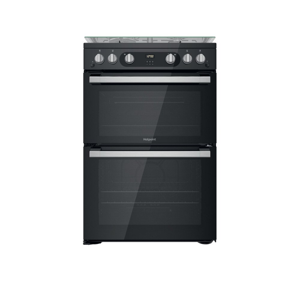Hotpoint Double Cooker HDM67G0C2CB/UK Black A+ Frontal