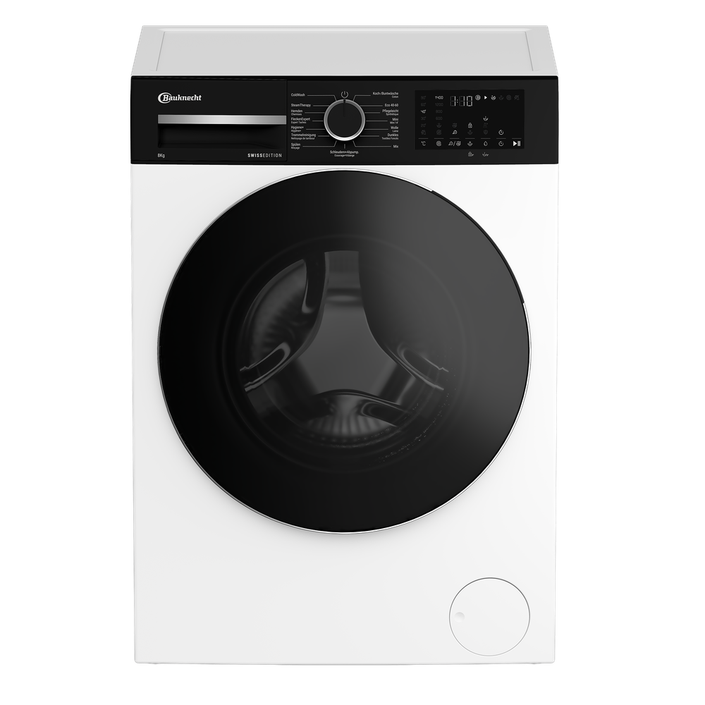Bauknecht Lave-linge Appareil à pose libre BKWM8AD7 Blanc Chargeurs frontaux A Frontal