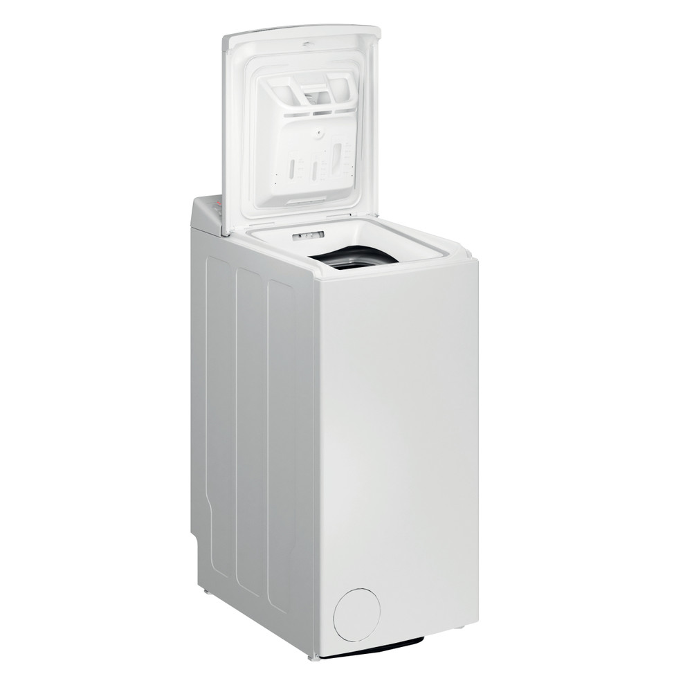 Hotpoint_Ariston Lave-linge Pose-libre WMTG 6261 FR Blanc Lave-linge top A Perspective open