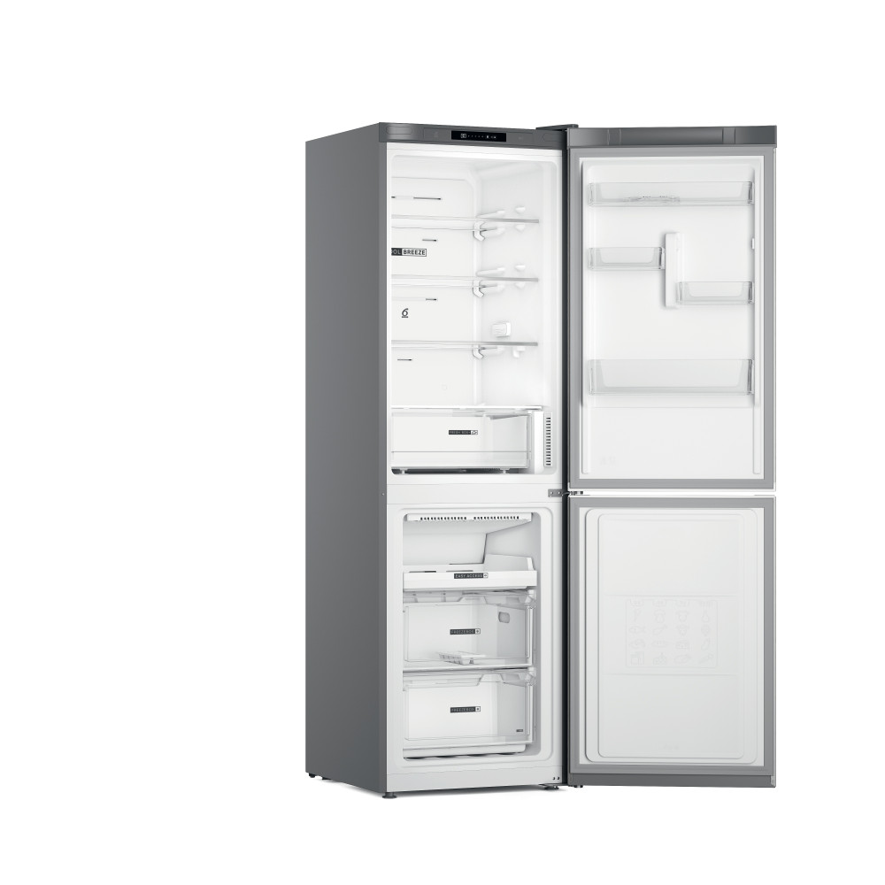 Whirlpool Kombinirani hladnjak Samostojeći W7X 81I OX Optički Inox 2 doors Perspective open