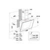 Indesit Afzuigkap Ingebouwd IHVP 6.6 LM K Zwart Wandmodel Mechanisch Technical drawing