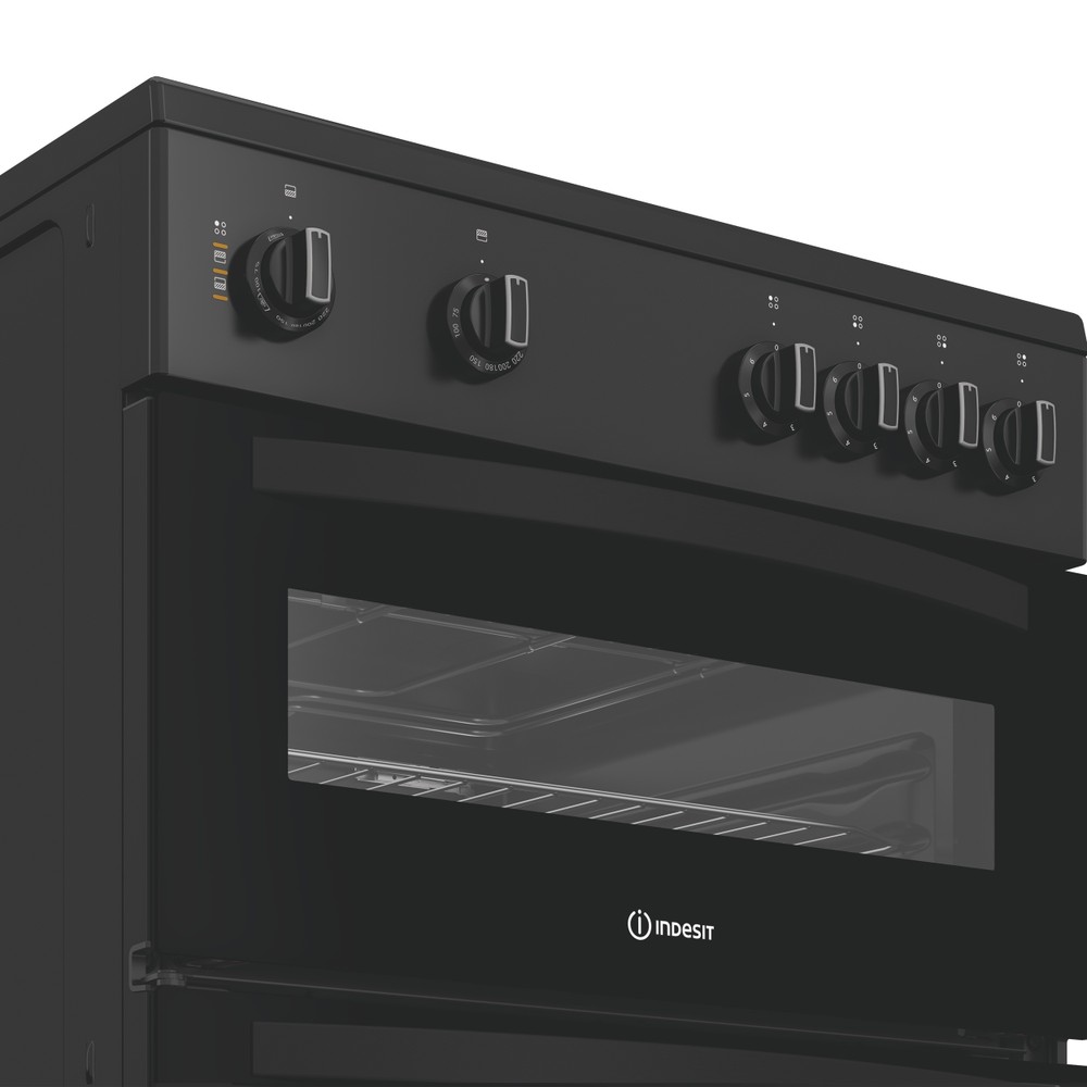 Indesit Double Cooker IDE6VMB Black A Control panel