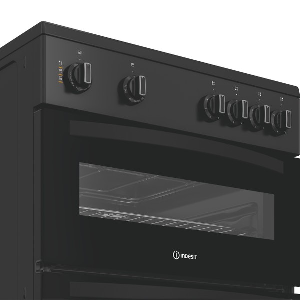 Indesit Double Cooker IDE6VMB Black A Control panel