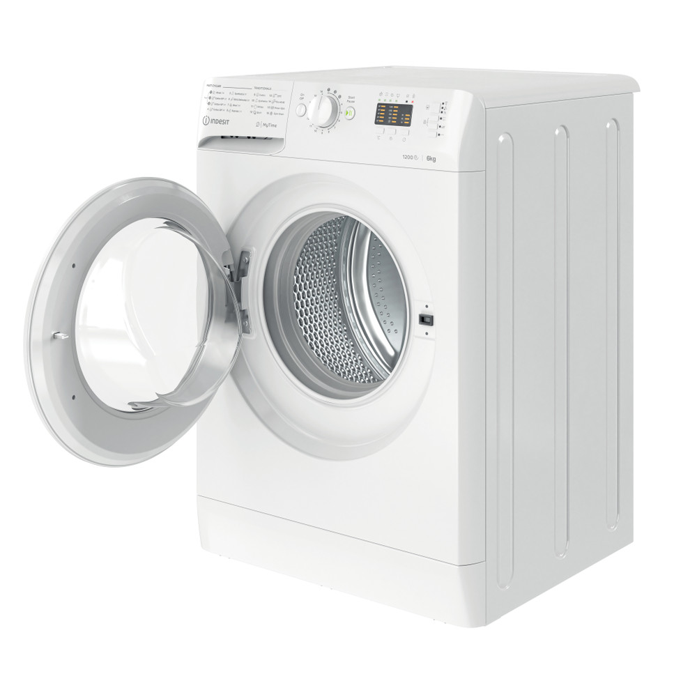 Indesit Perilica za rublje Samostojeći MTWA 61251 W EE Bijela Prednje punjenje F Perspective open