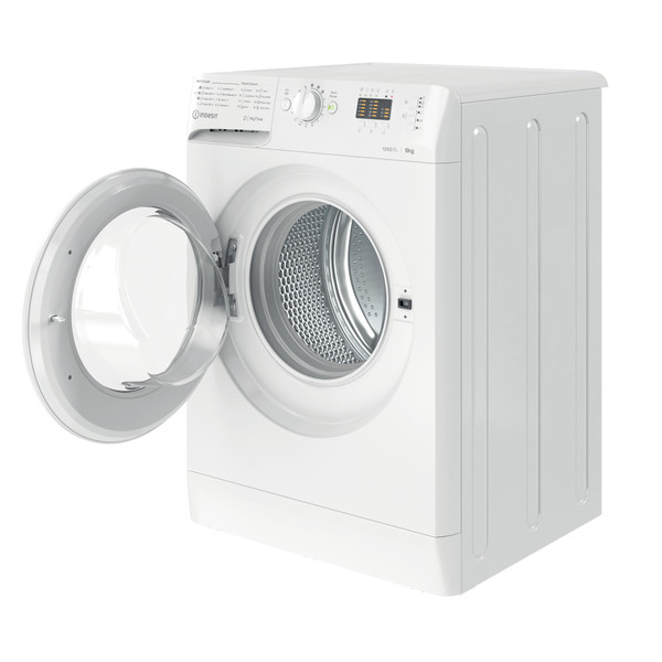 Indesit Perilica za rublje Samostojeći MTWA 61251 W EE Bijela Prednje punjenje F Perspective open