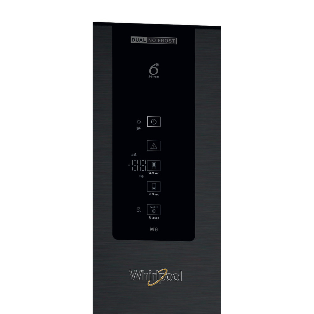 Whirlpool Kombinirani hladnjak Samostojeći W9 931D KS H Crna/Inox 2 doors Control panel