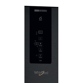 Whirlpool Kombinirani hladnjak Samostojeći W9 931D KS H Crna/Inox 2 doors Control panel