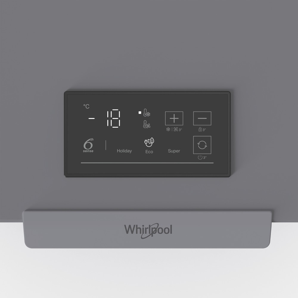 Whirlpool Zamrzivač Samostojeći W3RHS37EG Siva Control panel