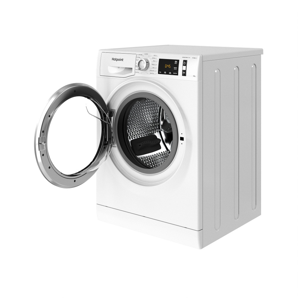 Hotpoint Washing machine Free-standing NM11 1048 WC A UK White Front loader A Perspective open
