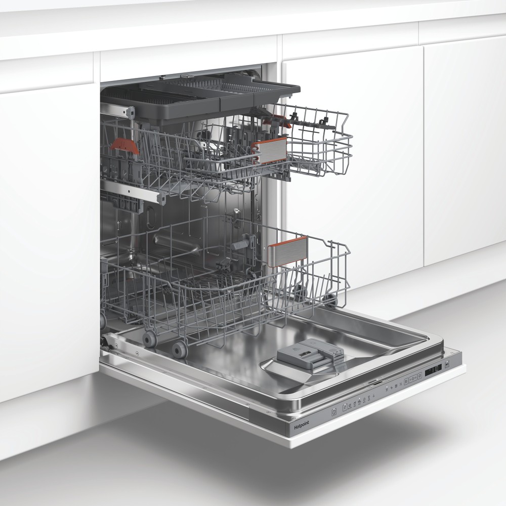 Hotpoint Lavavajillas Incorporado HDI LYM B5S K Full-integrated B Perspective open