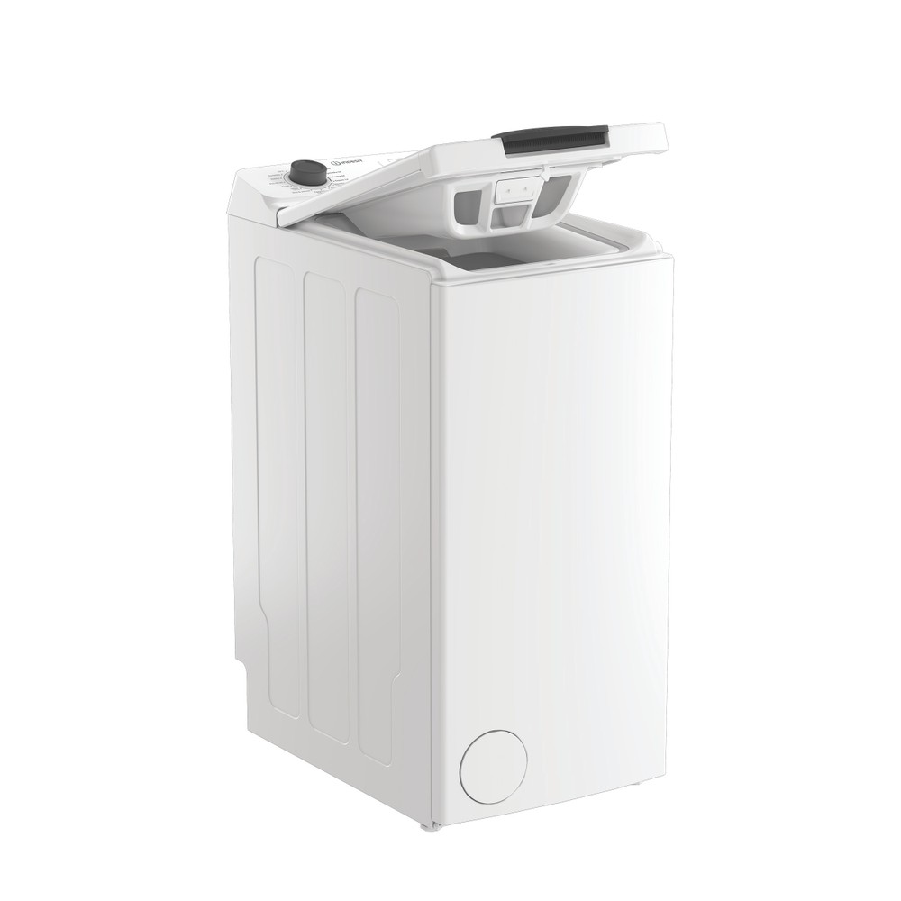 Indesit Pračka Volně stojící TI512EGMTCS Bílá Vrchem plněná B Perspective open