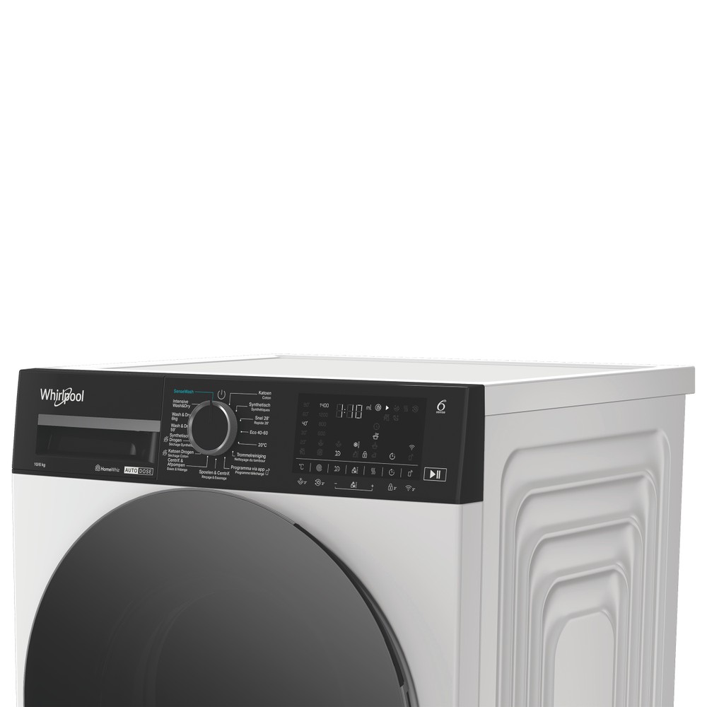 Whirlpool Was-droogcombinatie Vrijstaand WPD 0649W ADS BE Wit Voorlader Lifestyle control panel
