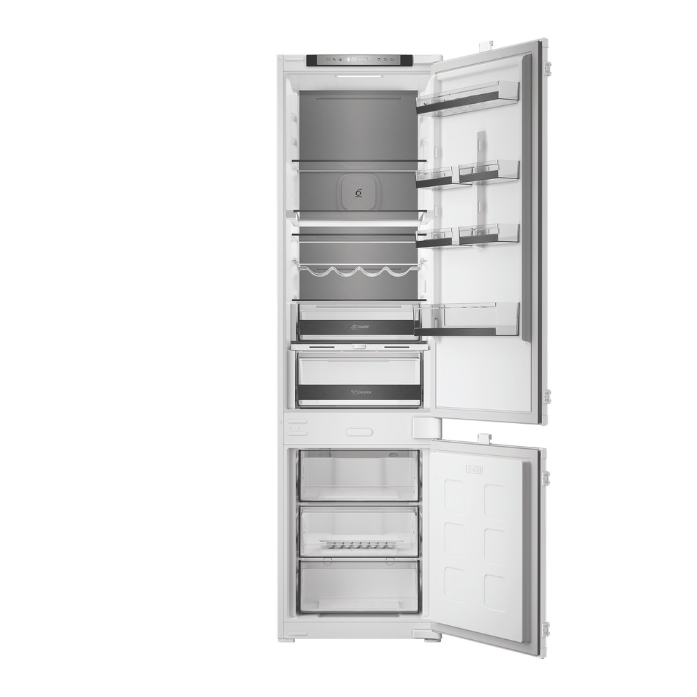 Whirlpool Kombinovaná chladnička s mrazničkou Vstavané WHK2 5323 B5E2 Zinc Metal 2 doors Frontal open