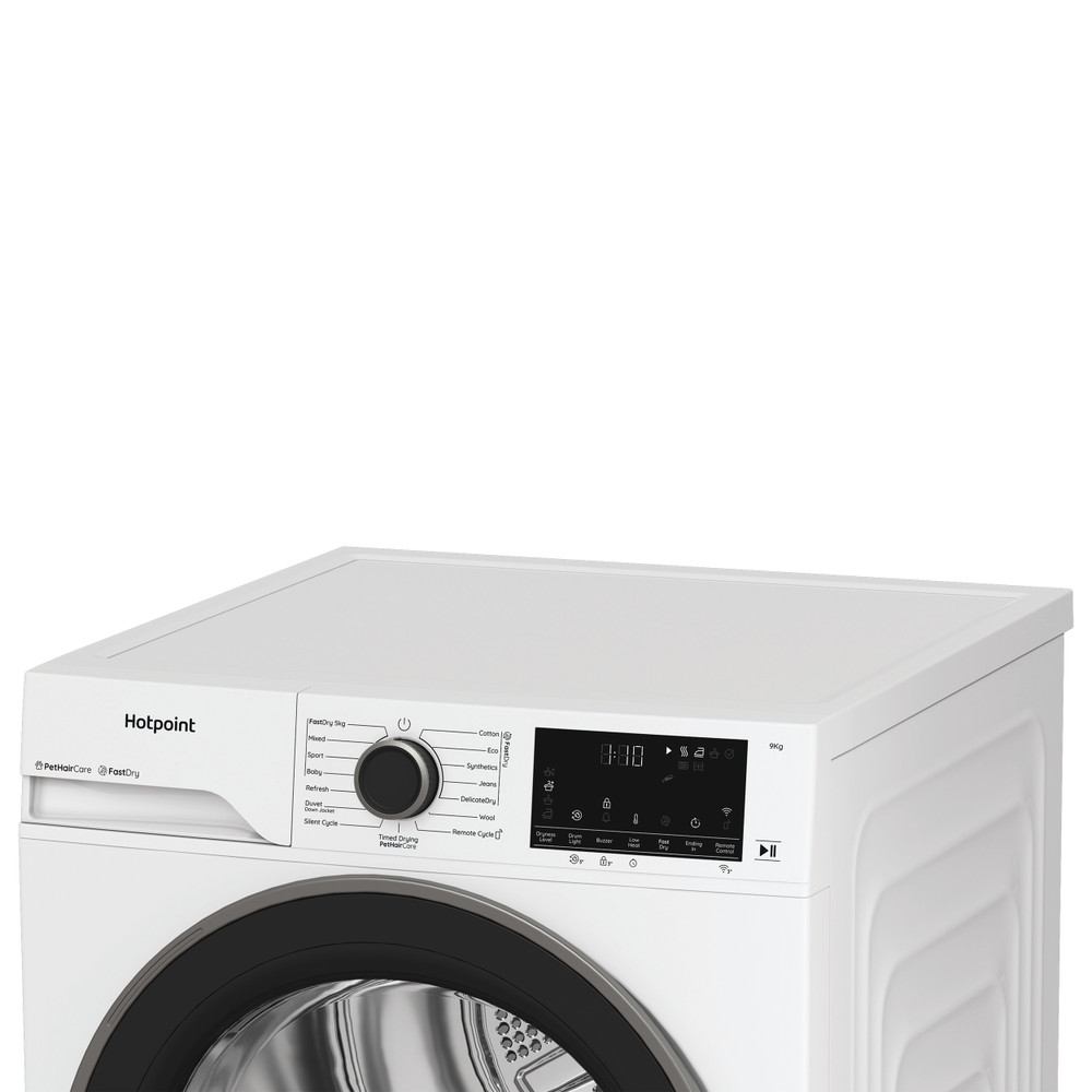 Hotpoint Dryer HHD W90 WW IRE White Lifestyle control panel
