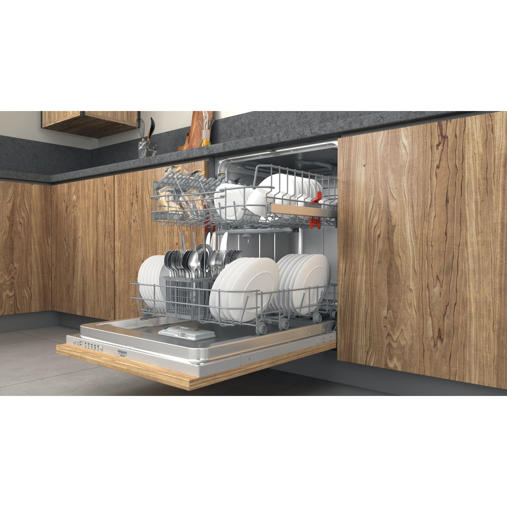 Hotpoint_Ariston Zmywarka Zabudowa HIS 3010 W pełni zintegrowany F Lifestyle perspective open