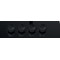Whirlpool Hob GOA 6423/NB1 Black Gas Frontal top down