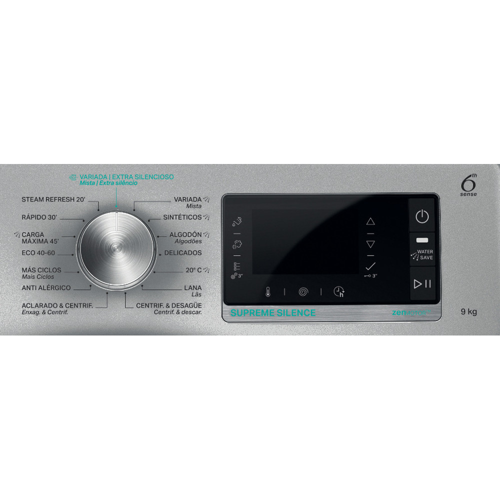 Whirlpool Máquina de lavar roupa Livre Instalação W8 W946SR SPT Prata Carga Frontal A Program