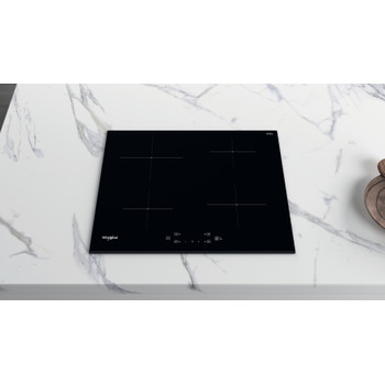 Whirlpool Kookplaat WS Q2760 BF Zwart Induction vitroceramic Lifestyle frontal top down