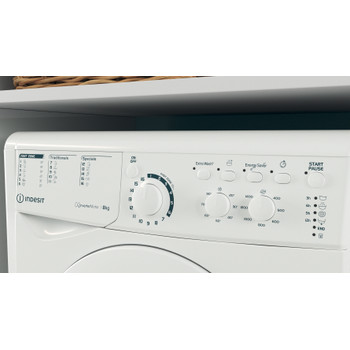Indesit Lavadora Libre instalación EWC 81483 W EU N Blanco Cargador frontal D Lifestyle control panel