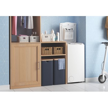 Indesit Перална машина Свободностоящи BTW S50400 EU/N Бял Модел с горно зареждане C Lifestyle perspective open