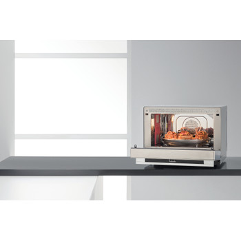 Whirlpool Mikrovågsugn Fristående MWSC 9133 SX Inox Elektronisk 33 MW-kombi 1000 Lifestyle perspective open