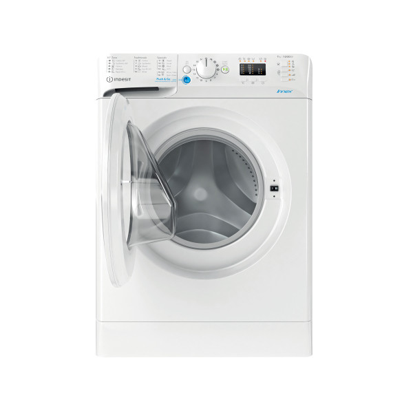 Indesit Perilica za rublje Samostojeći BWA 71252 W EE N Bijela Prednje punjenje E Frontal open
