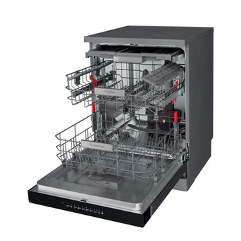 Whirlpool Dishwasher Freestanding WFO 3O41 PL X UK Freestanding C Perspective open