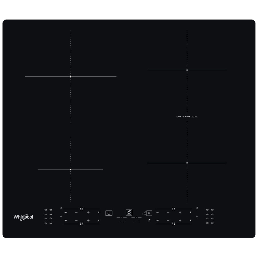 Whirlpool Encimera WB B8360 NE Negro Induction vitroceramic Frontal