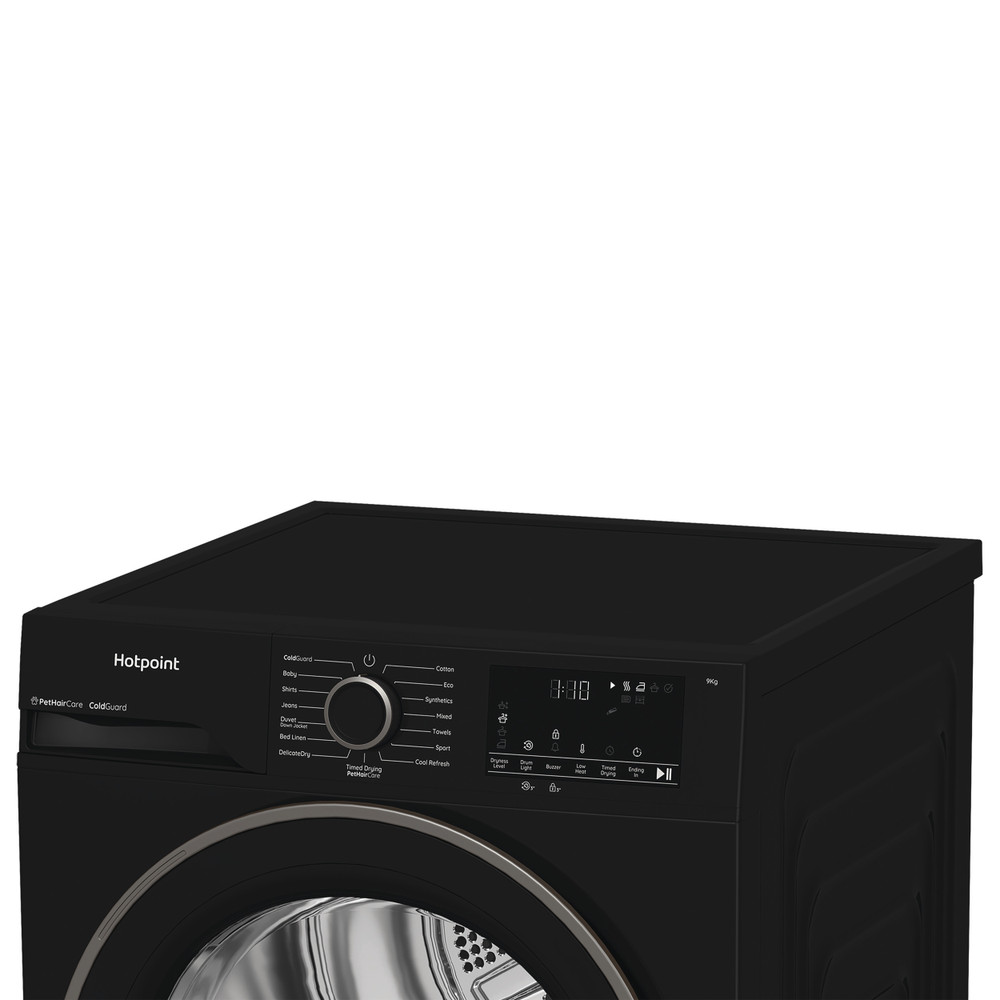 Hotpoint Dryer HHD D90 BB IRE Black Lifestyle control panel