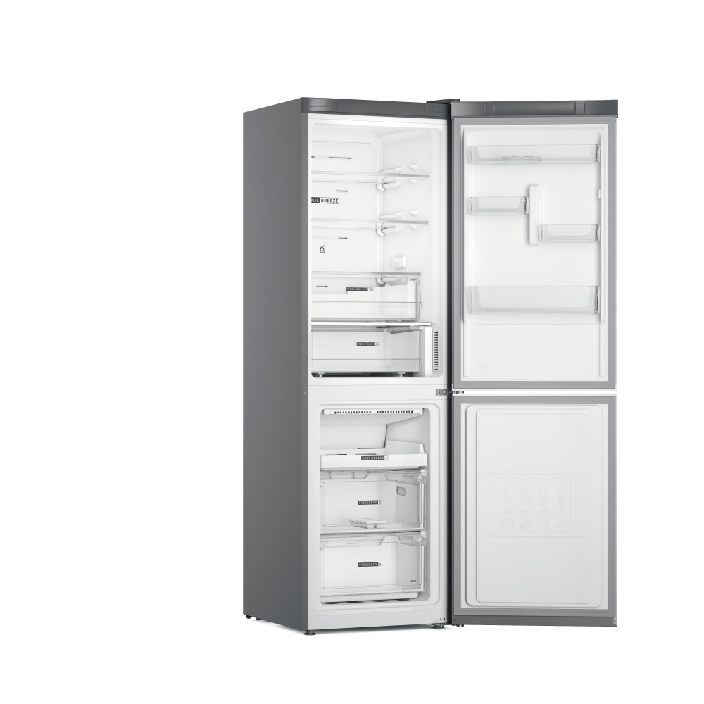 Whirlpool Холодильник з нижньою морозильною камерою. Соло W7X 82O OX Optic Inox 2 двері Frontal