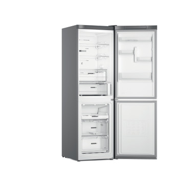 Whirlpool Kombinirani hladnjak Samostojeći W7X 82O OX Optički Inox 2 doors Perspective open