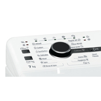 Whirlpool Perilica za rublje Samostojeći TDLRB 7222BS EU/N Bijela Gornje punjenje E Control panel