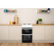 Indesit Double Cooker ID5E92KMW/UK White A Enamelled Sheetmetal Lifestyle frontal