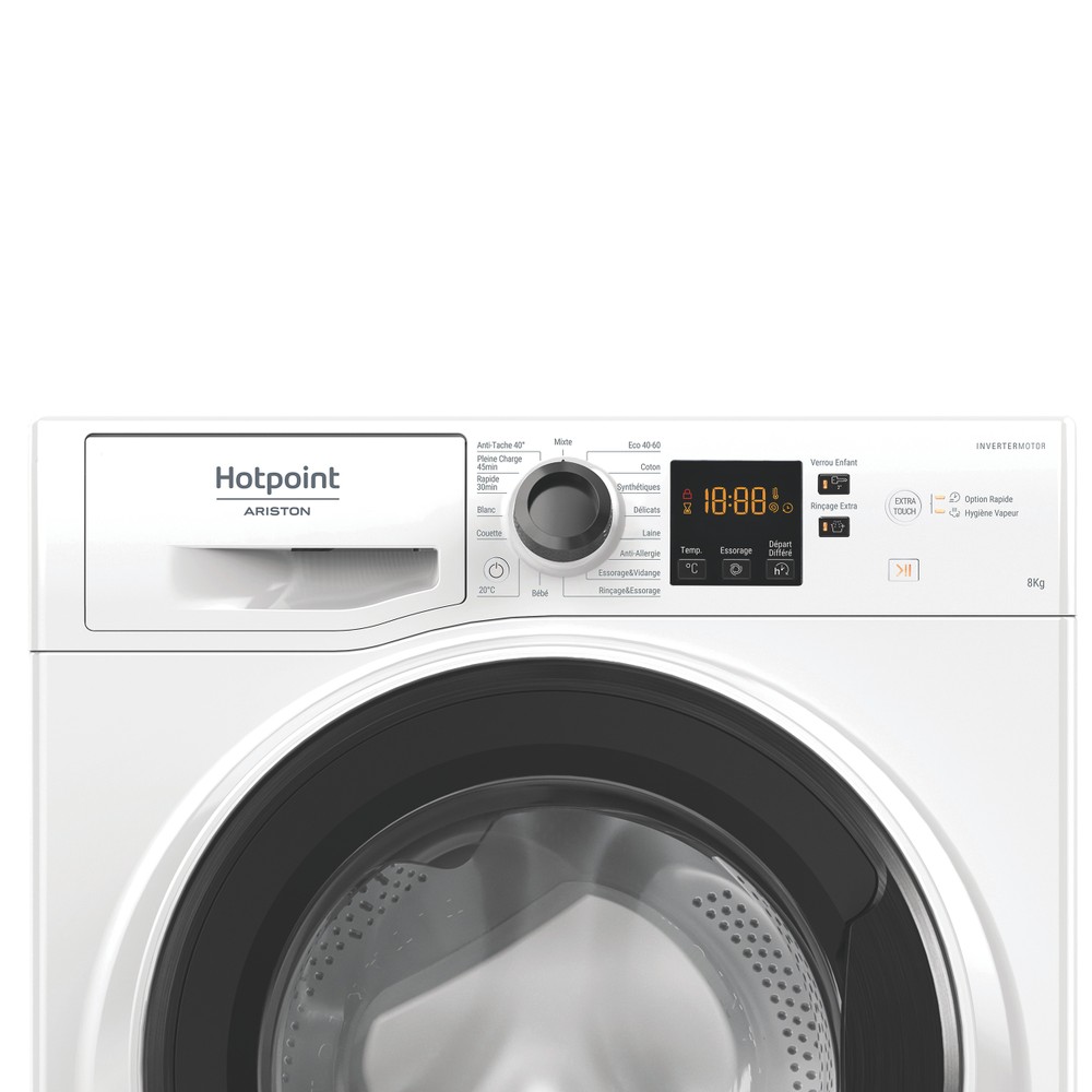 Hotpoint_Ariston Lave-linge Pose-libre NS8489WKFR Blanc Lave-linge frontal A Control panel