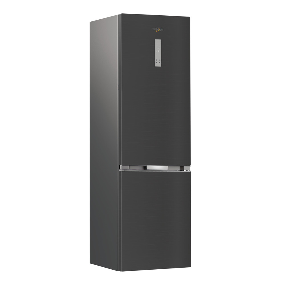 Whirlpool Fridge/freezer combination Freestanding WHK 26403 XBR6UK Black 2 doors Perspective