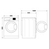 Indesit Mašina za pranje i sušenje veša Samostojeći BDE 96436 EWSV EE Bijela prednje punjenje Technical drawing
