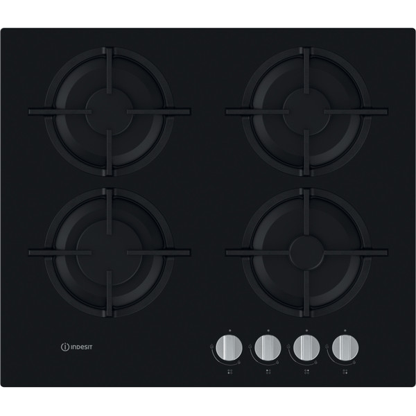 Indesit HOB ING 61S/BK Black GAS Frontal