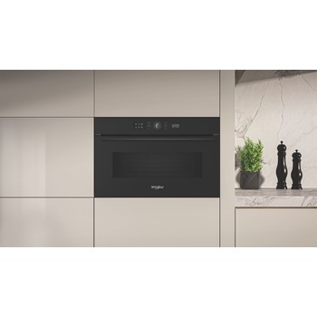 Whirlpool Mikrovlnná trouba Vestavné WMD54MT Black Matte Elektronické 31 Mikrovlny + Gril 1000 Lifestyle frontal