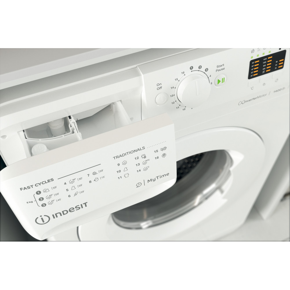 Indesit Tvättmaskin Fristående MTWA 81495 W EU White Front loader B Drawer
