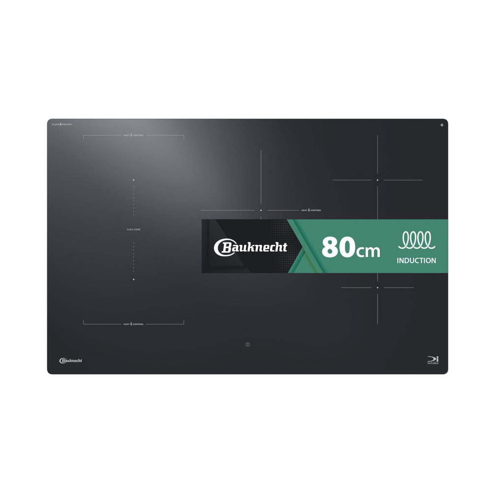 Bauknecht Table de cuisson BTX8017DCF Noir Induction vitroceramic Frontal